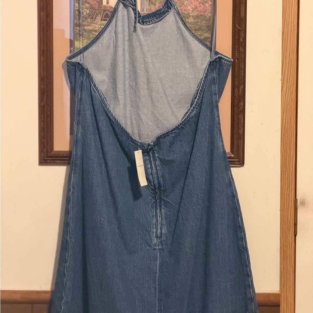 Abercrombie & Fitch Backless Denim Dress in Blue - Picture 3 of 3